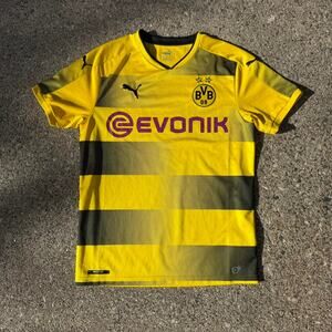 Puma Borussia Dortmund 2017-18 Yellow And Black Home Soccer Kit Football Jersey